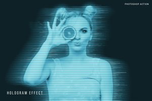 Hologram Effect Photoshop Action