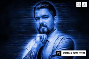 Hologram Photo Effect