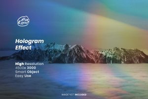 Hologram photo effect