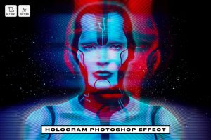 Hologram Photoshop Effect