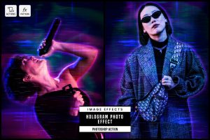 Hologram Photoshop Effect
