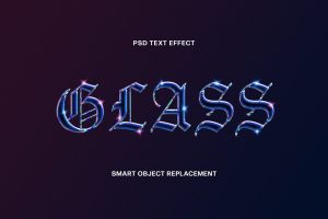Holographic Glass Text Effect
