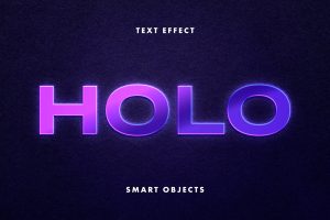 Holographic Gradient Text Effect