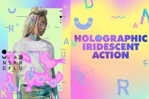 Holographic Iridescent Photoshop Action