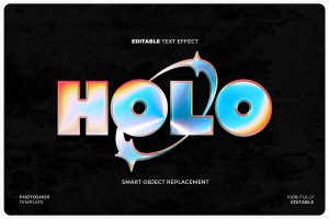 Holographic Text Effect