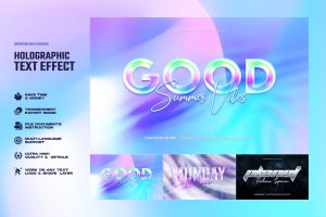 Holographic text effect