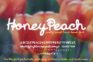 Honey Peach Script Font (Cute Handwriting Cursive)