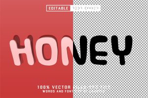 Honey Sticker Text – Editable Text Effect