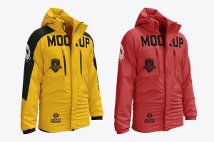 Hooded Windbreaker Mockup