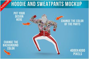 Hoodie and Sweatpants Mockup