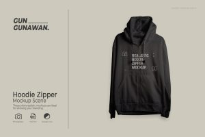 Hoodie Zipper Mockup