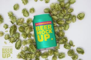 Hop Beer Can Mockup