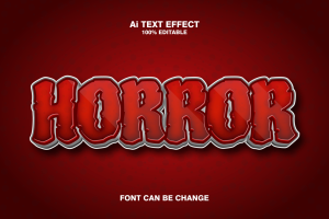 Horror 3d Text Effect