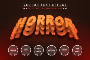Horror – Editable Text Effect, Font Style