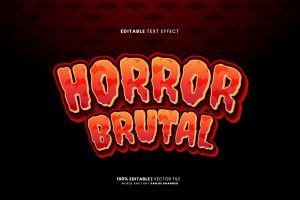 Horror Brutal Text Effect