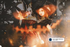 Horror Night Reflection photo effect