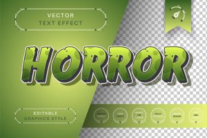 Horror Texture – Editable Text Effect, Font Style