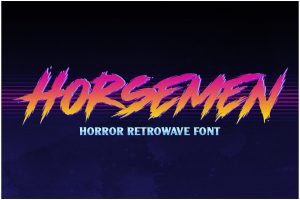 Horsemen – Horror Retrowave Font