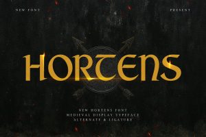 Hortens – Medieval Display Typeface