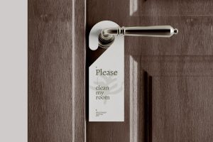 Hotel Door Hanger Mockup