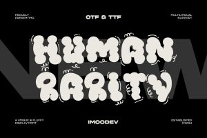 Human Rarity – Cloud Bubbles Font