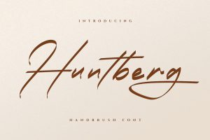 Huntberg Stylish Handdraw Font