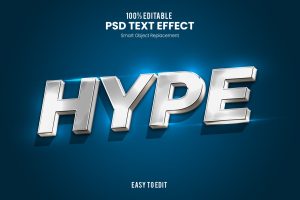 Hype – Elegant 3D PSD Text Effect