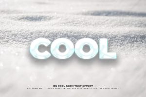 Ice cool neon text effect