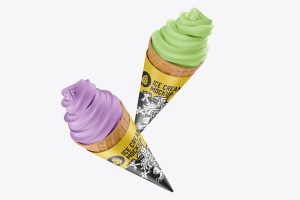 Ice Cream Cone Mockup