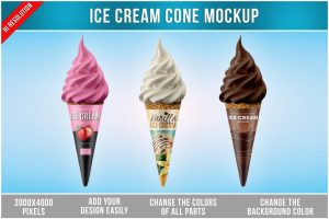 Ice Cream Cone Mockup