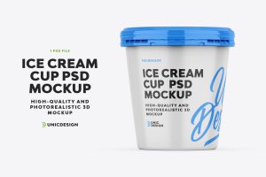 Ice Cream Cup Mockup