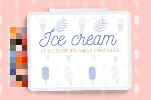 Ice Cream Retro Pattern Brushes Procreate