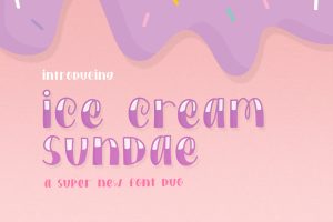 Ice Cream Sundae Font Duo