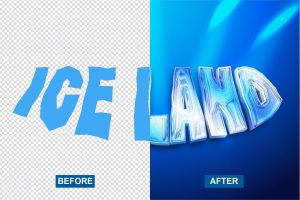 Ice Land Text Effect