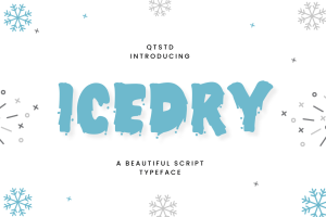 Icedry – A Winter Playful Display Font