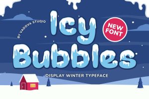 Icy Bubbles Display Winter Font