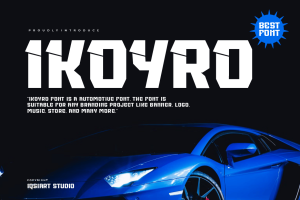Ikoyro – Automotive Font