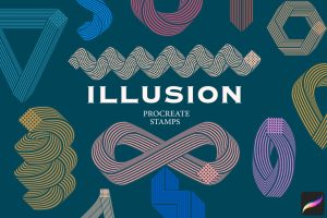 “Illusion” Procreate stamps