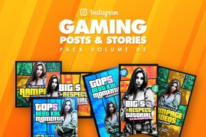 Gaming Instagram Posts and Stories Pack 03