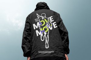 Sport jacket running mockup
