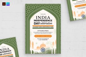 Indian Flag Flyer Template