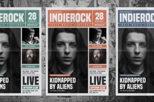 Indie Rock Newspaper Style Flyer