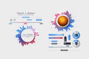 infographics element with Vector GUI Template