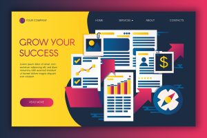 Infographics Of Business Success Landing Template