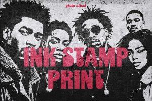 Ink Stamp Paper Print Photo Effect