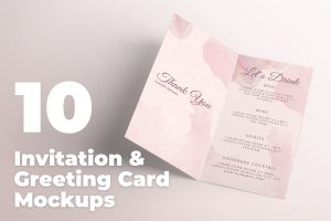 Invitation & Greeting Card Mockups