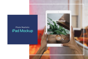 iPad on Hand Photoshop Mockup – v.2