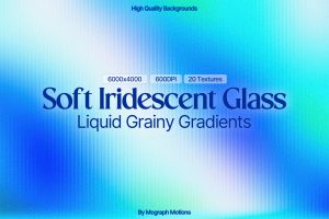 Iridescent Glass Liquid Grainy Gradients
