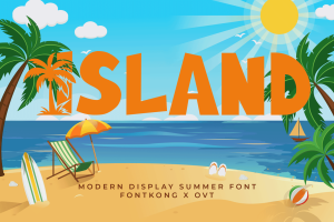 Island – Modern Display Summer Font
