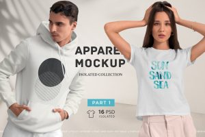 Isolated Apparel MockUps Collection Part 1